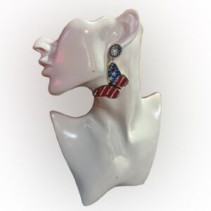 🛍️ 5 for $15 NWOT Patriotic Butterfly Earrings